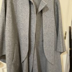 Cape Button Front Pickets & Collar Is A Constructed Scarf 