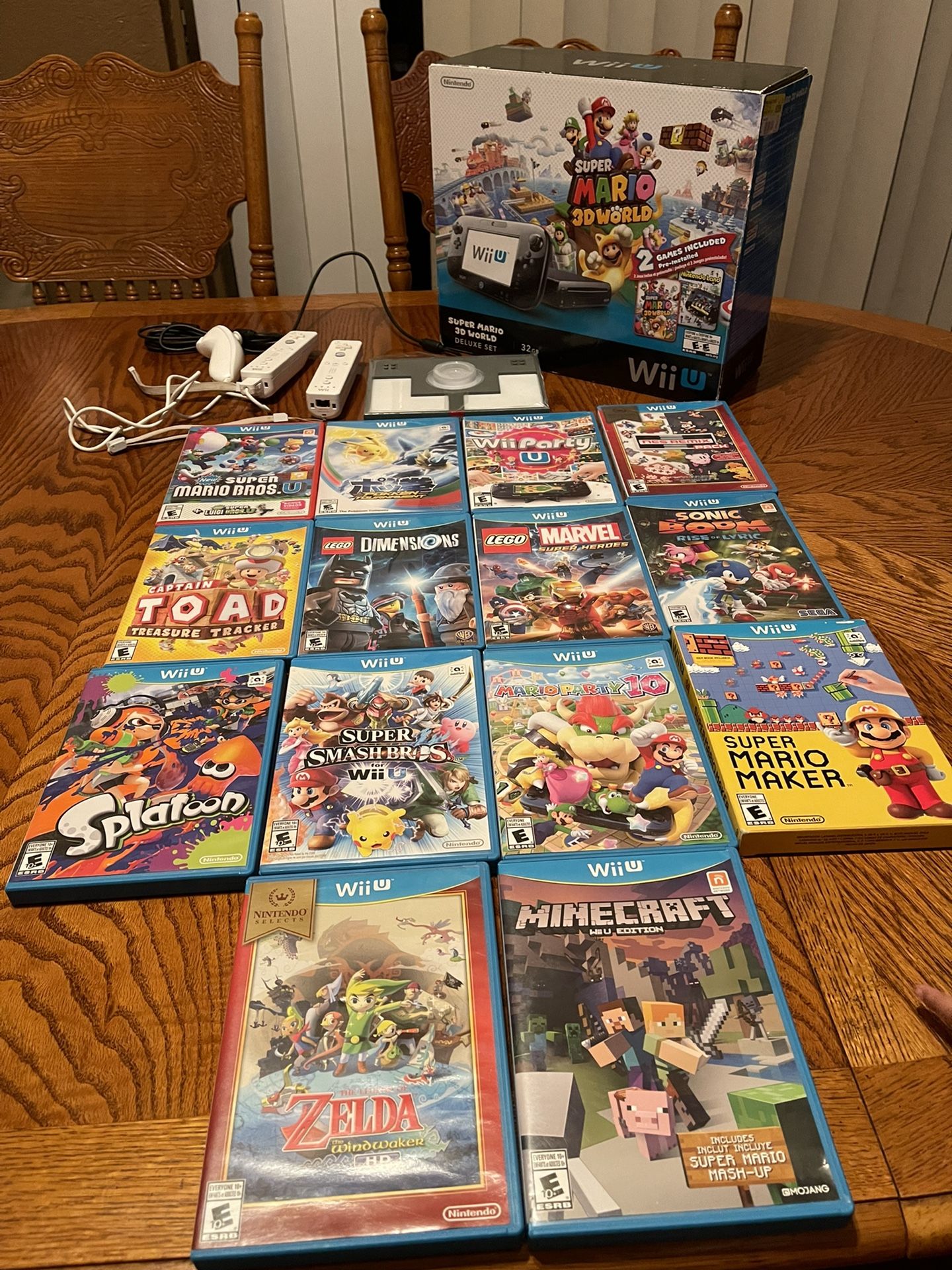 Wii U With 14 Games And 2 Controllers