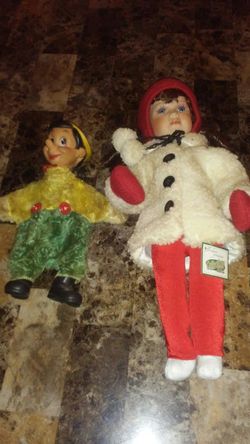 Pinocchio puppet and collectible doll