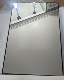 Large Rectangular Wall Mirror Black Frame Medicine Cabinet