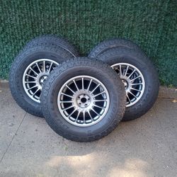 Fresh Set Of Five Bridgestone Duelers With Weighted & Balanced Rims.