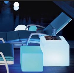LED TABLES - outdoor indoor - seat or side table