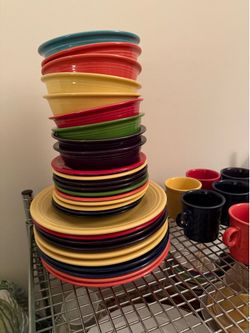42 piece vintage fiesta ware dishes