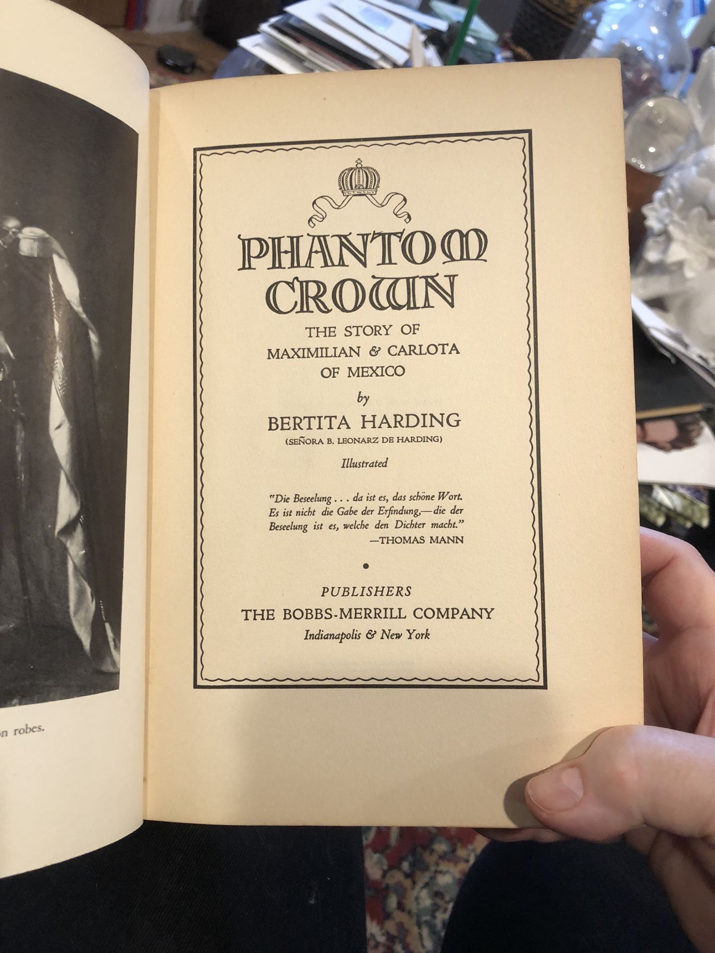Phantom crown signed first edition story of carlota and Maximilian andm