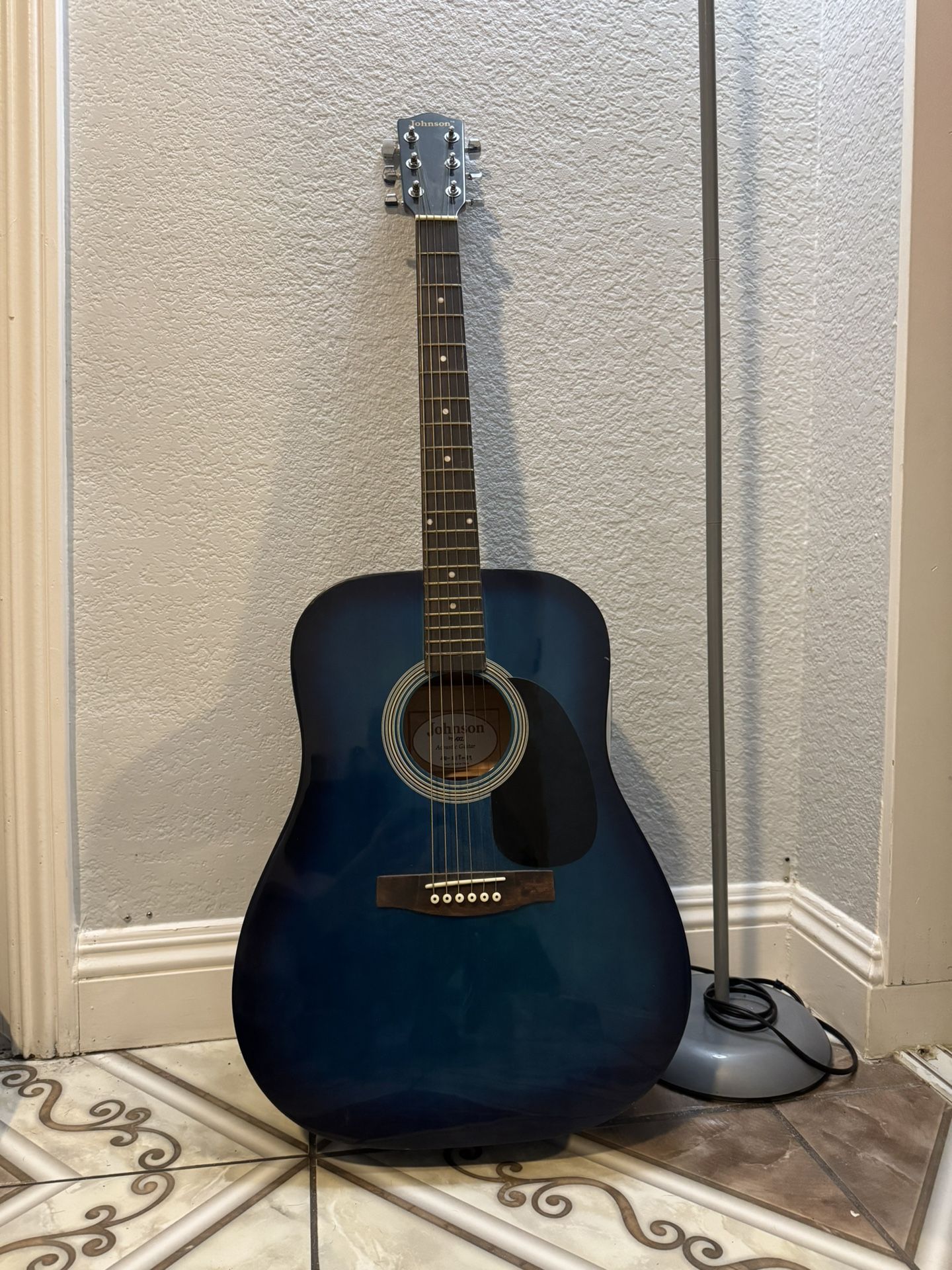 Johnson Blue Acoustic Guitar