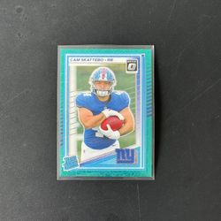 2025 Optic - Cam Skattebo Rated Rookie RC CASE HIT SSP - #228 TEAL VELOCITY HOLO