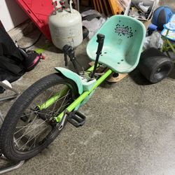 Green Machine Trike Huffy 20” Big Wheel Tricycle Slider Spin