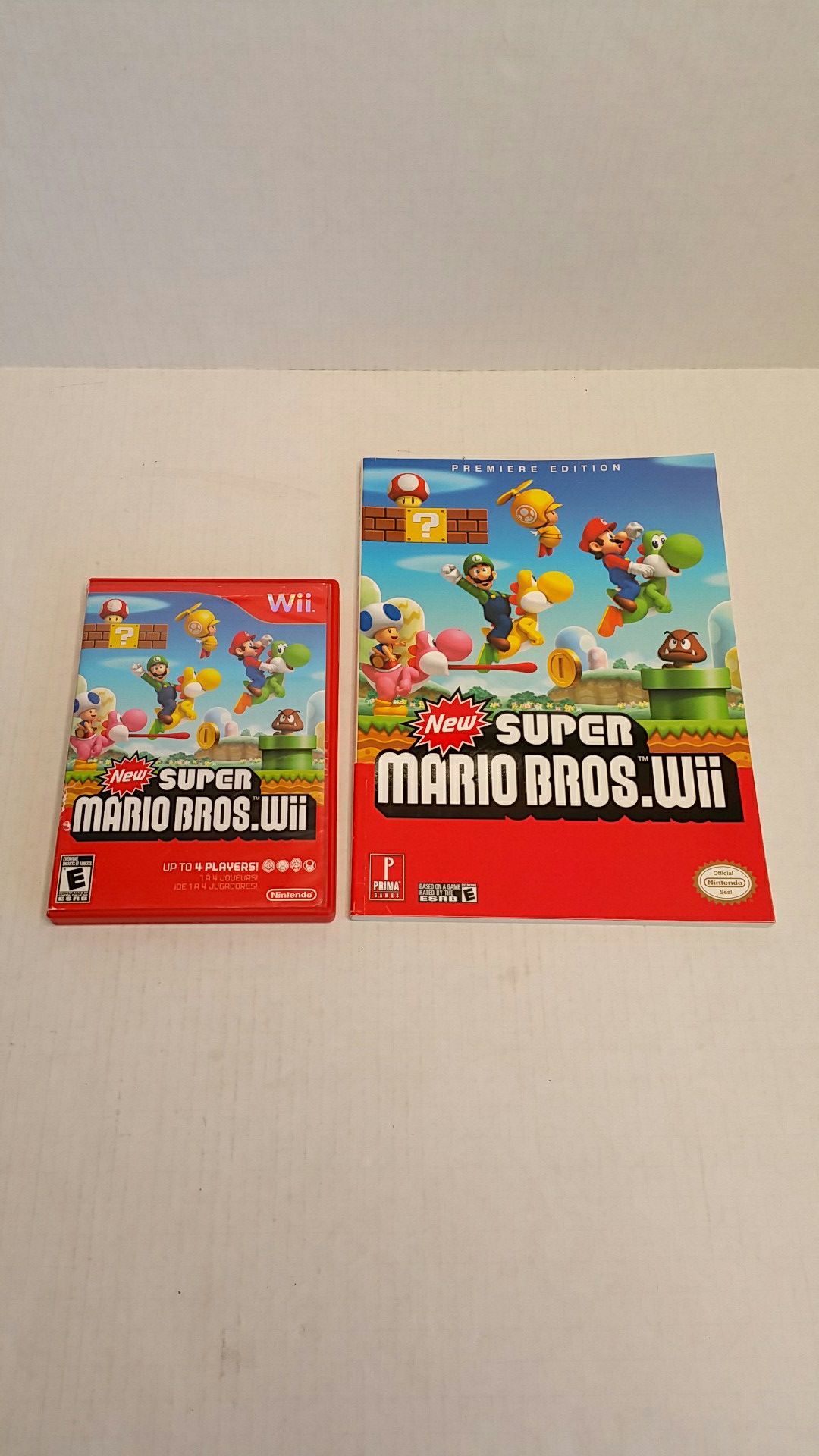 Nintendo Wii New Super Mario Bros Game & Guide Set