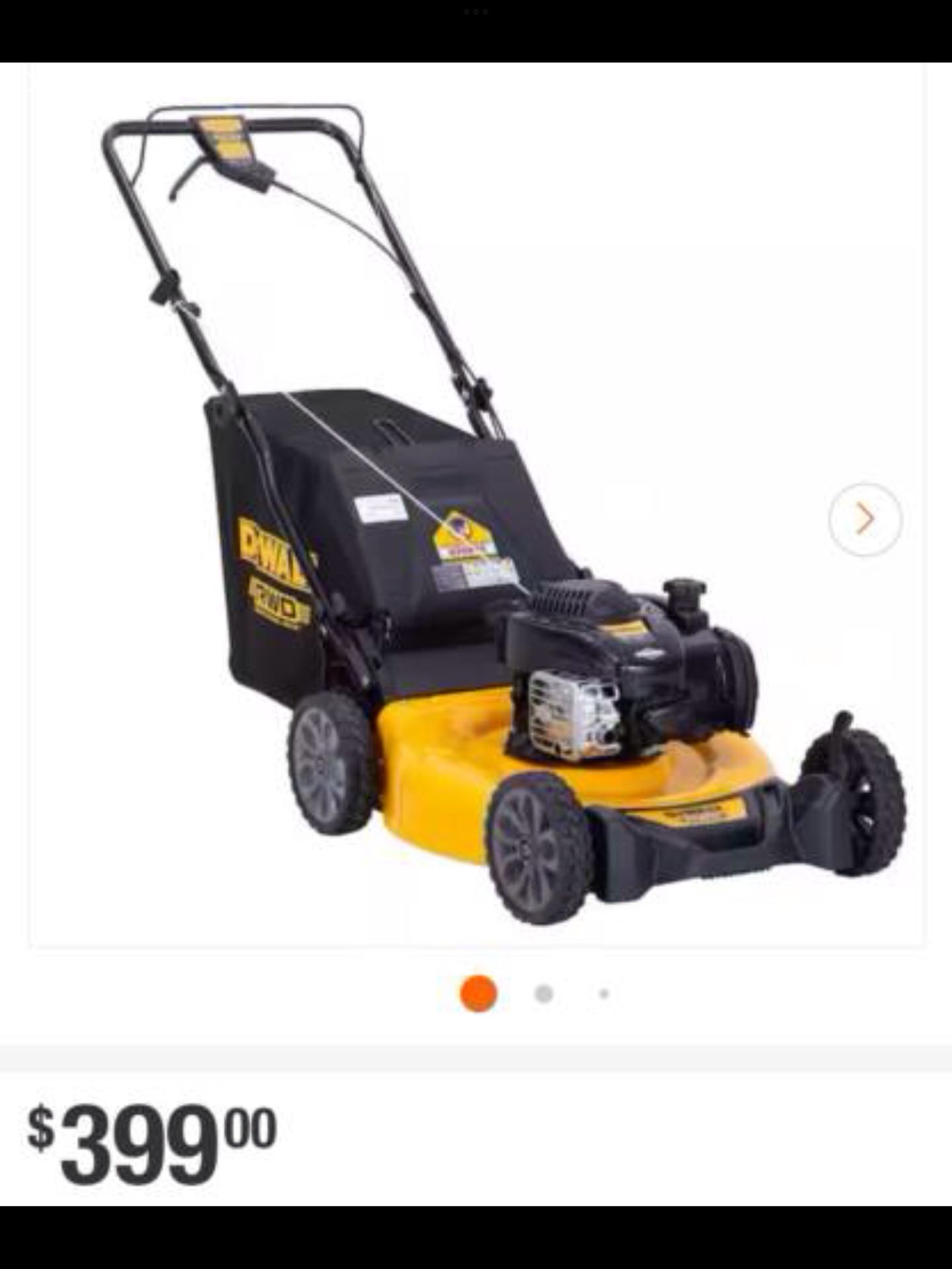 21" DeWalt Rear- Wheel Drive Self- Propelled Mower