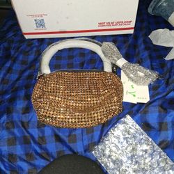 Gold Blinged Out Purse