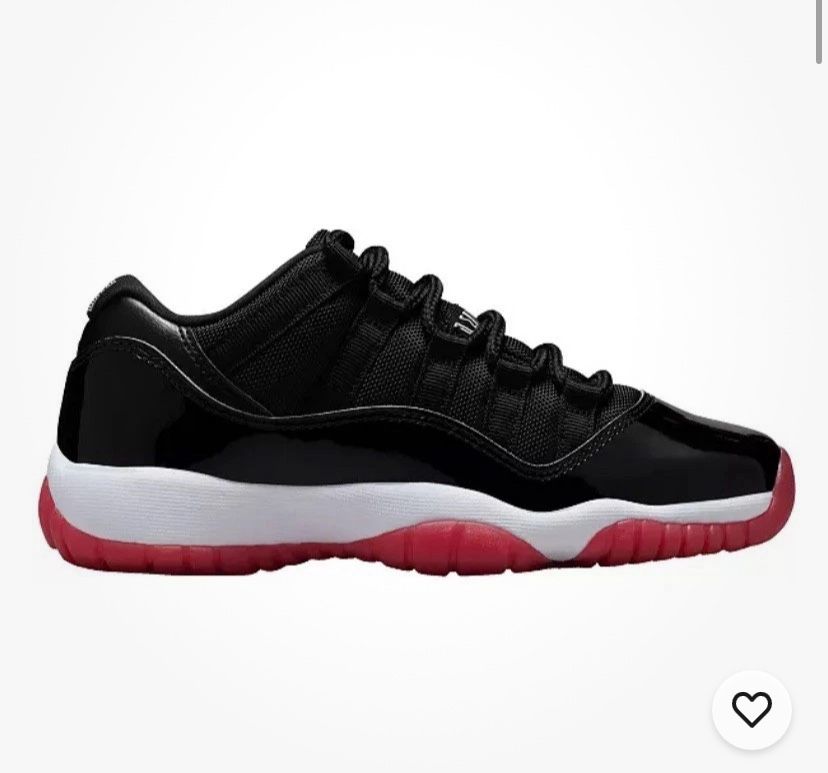 Nike Air Jordan Retro 11 Low Bred GS 2025 Black Red Grade School Size 6