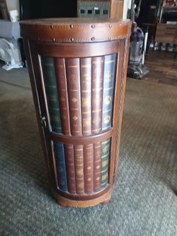 Vintage Cylinder Accent Cabinet