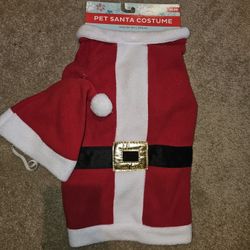 Pet Santa Costume 16 Inch In Length