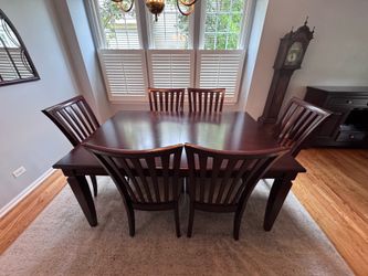 Solid wood dining room set. Excellent condition.