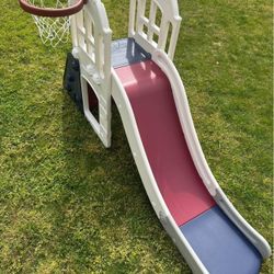 White And Red Basketball Slide Indoor/outdoor