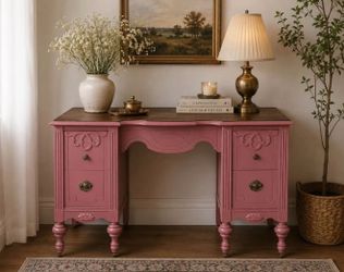 Vintage Solid Wood Vanity Desk