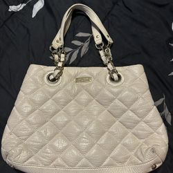 Kate Spade Quilted White Leather Purse 