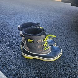 Sorel NL5100 Gray Waterproof Duck Boots Neon Sole Women’s 8.5
