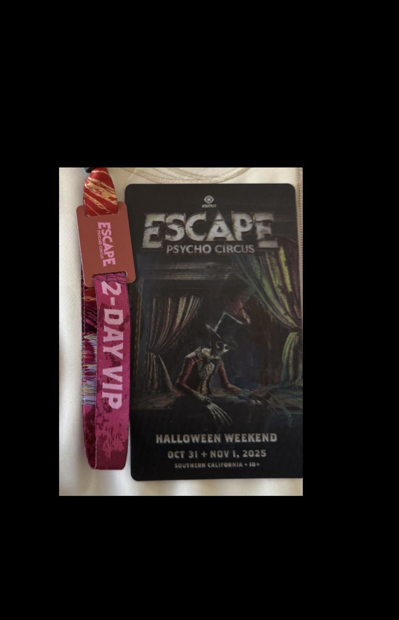 Escape ticket. VIP . 2 days $320