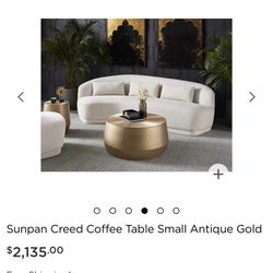 Sunpan Creed Coffee Table Small Antique Gold