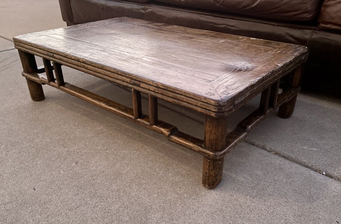 Antique Chinese Ming Shanxi Low Kang Table Tea Table Coffee Table