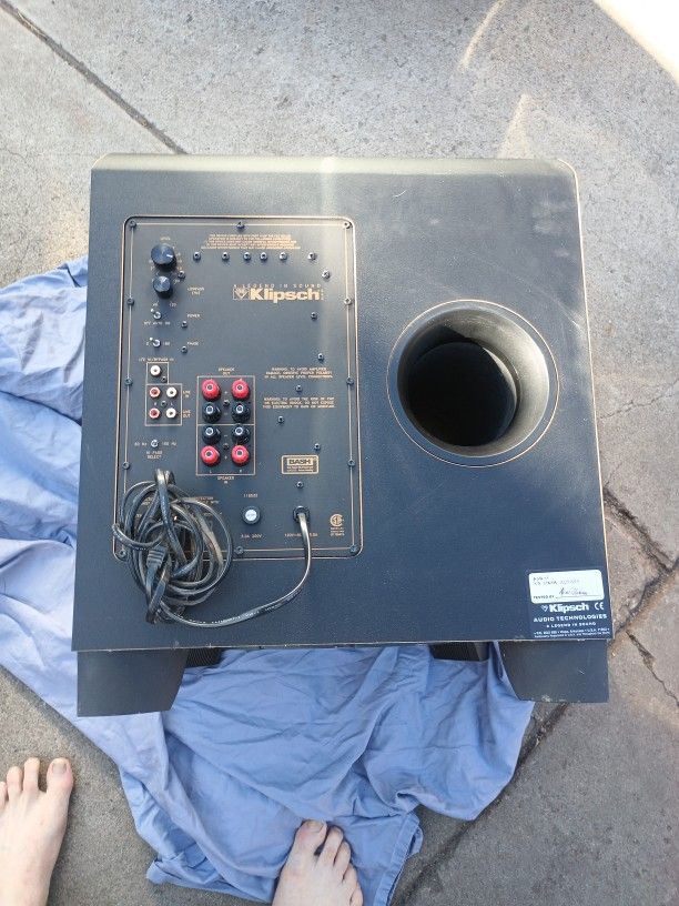 Klipsch powered subwoofer that uses BASH amplifier technology.