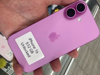 Pink iPhone 16 unlocked. Cash or $50 down w approval