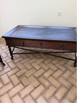 Vintage Regency Style Dark Stained Coffee & End Tables