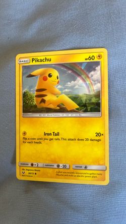 2017 cracked ice holo Pikachu card from let’s play theme deck