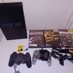 Fat PS2 With Accessories And Games 