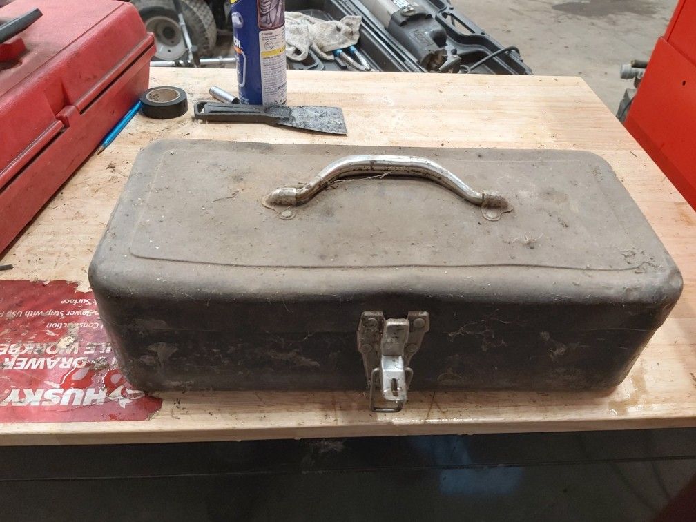 Old Tool Box Full Of Sockets And Wrenches