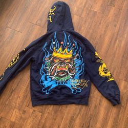 Ed Hardy Panther Bulldog Hoodie   