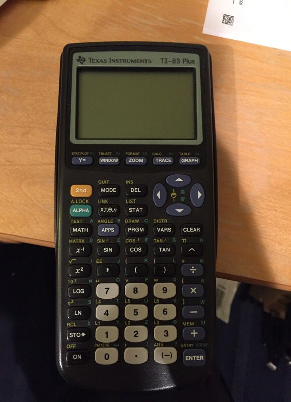 Calculator Texas Instrument TI-83 plus