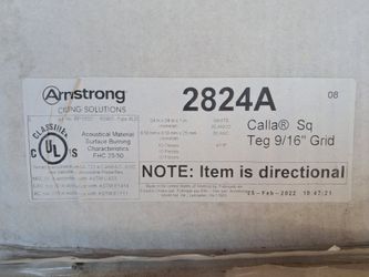 Armstrong Ceiling Tile 2824A 24x24x1