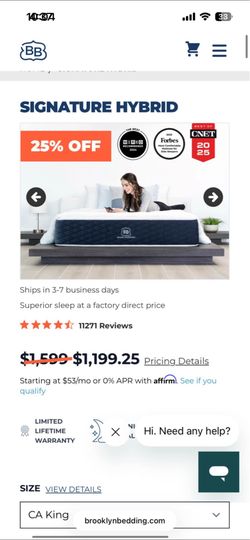Cali King Mattress From Brooklyn Bedding