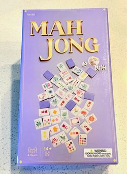 VHTF! Beautiful purple Mah Jong game set for 4 players, ages 14+. Includes tiles