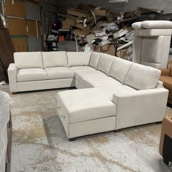 Large Beige Sectional Couch