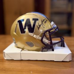 Warren Moon Signed College Mini Helmet