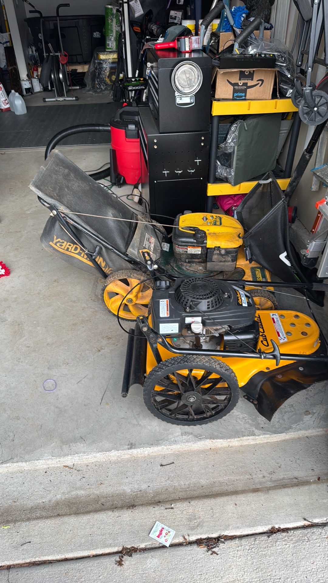 2 Gas Lawn Machines / Project Mowers – Cub Cadet ST100 + Yard-Man Self Propelled