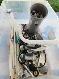 Pool brush and filter