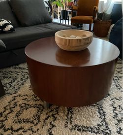 Large Solid Wood Decorative Centerpiece Bowl