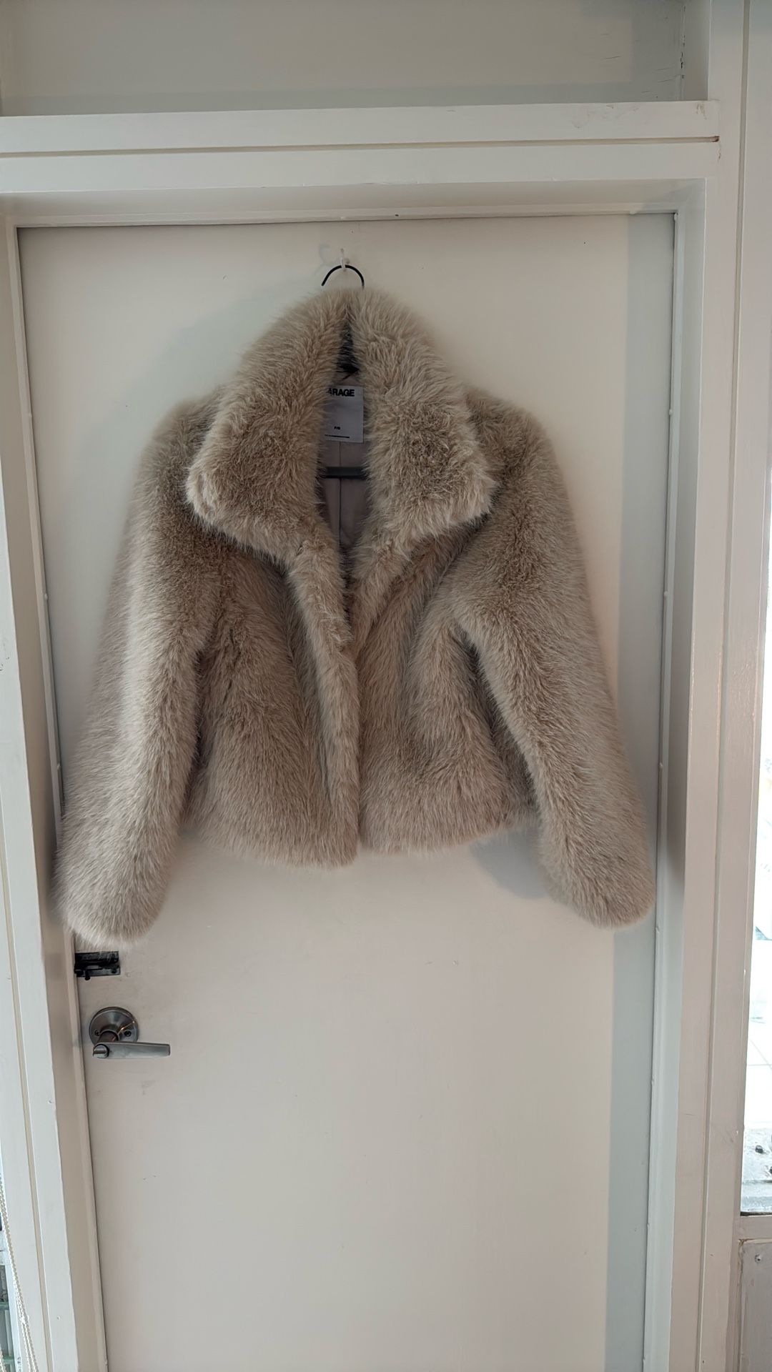 Pink Champagne Faux Fur Jacket Size Small