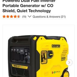 6500-Watt Recoil Start Gasoline and Propane