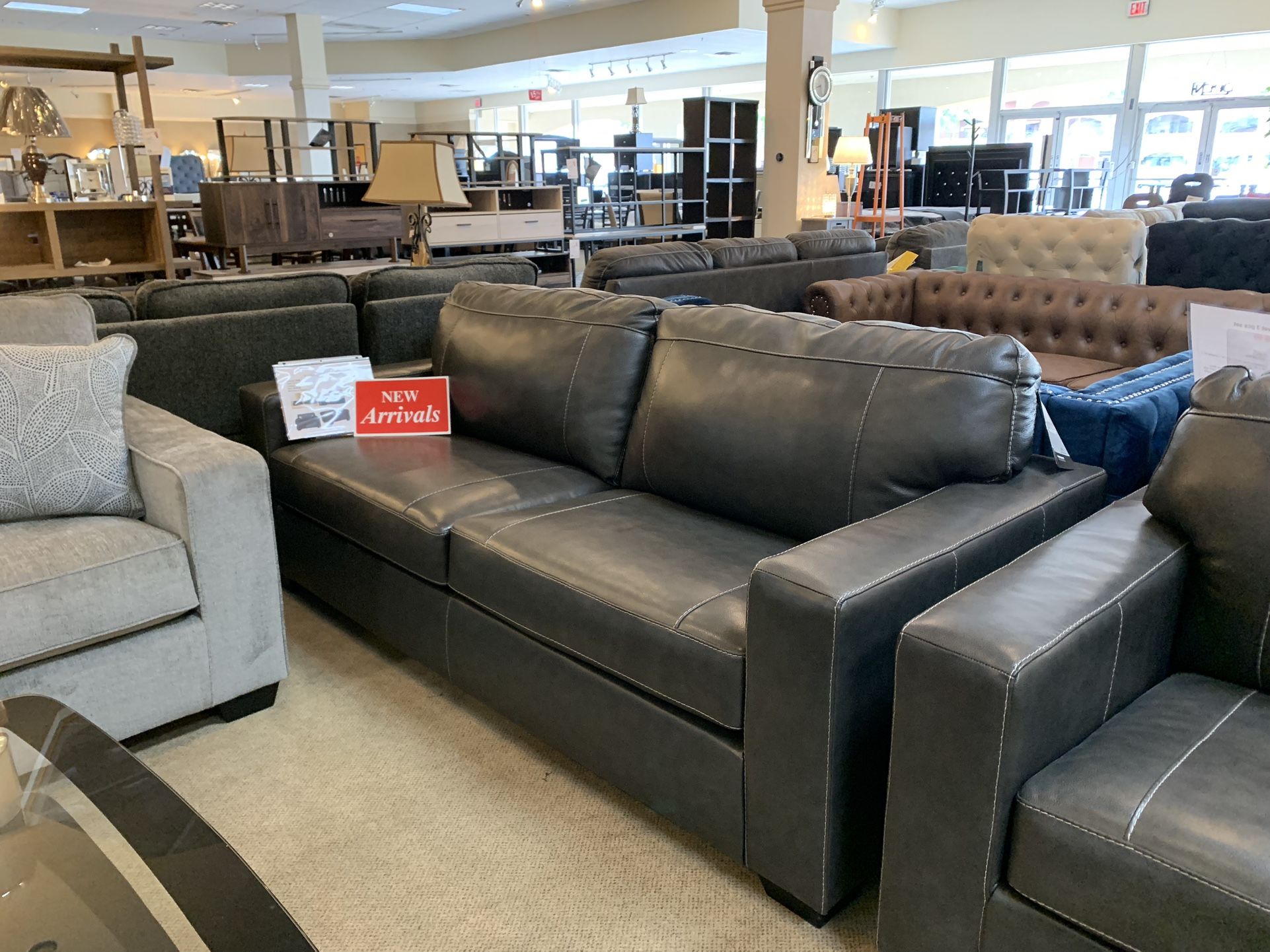 Morelos Sofa Loveseat And Chair! Features: Genuine Leather