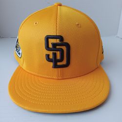 7 3/4 San Diego Padres Spring Training 2025 New Era 59Fifty Fitted Hat Yellow
