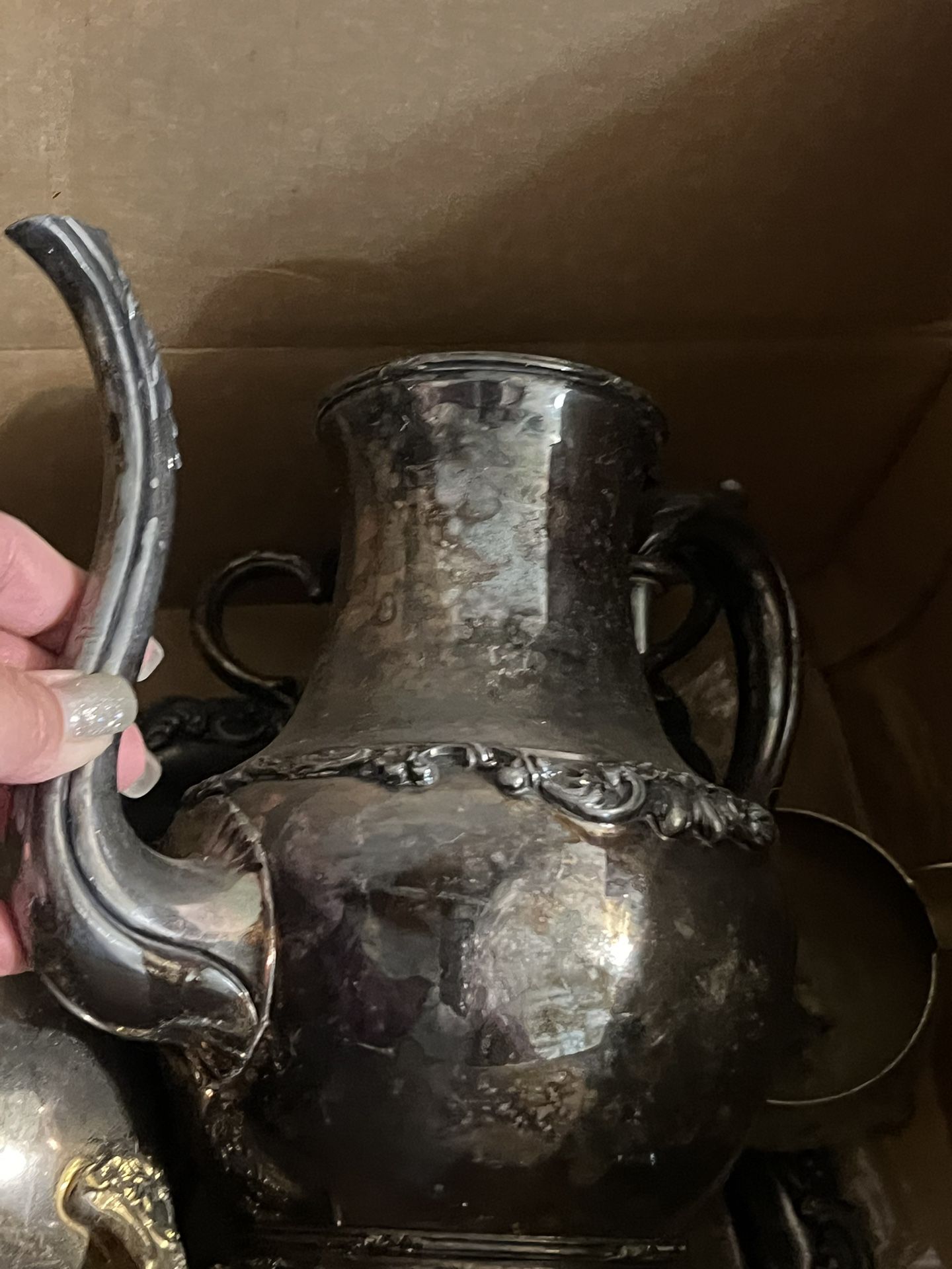 Silver Played Teapot Set 