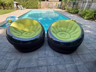 2 Outdoor Blow Up Chairs