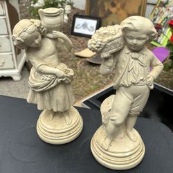 Vintage Shabby Chic Statues
