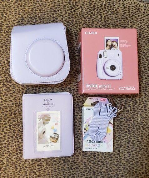 New Instax mini with case, album, expired film
