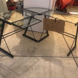 glass desk